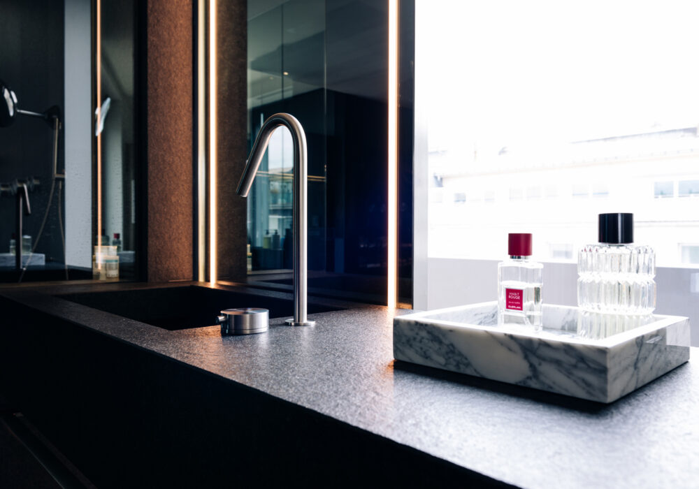 Granite bathroom.